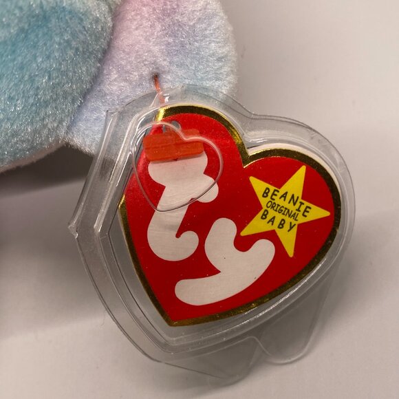 Ty Beanie Babies 1999 Pastel Colors Tie Dye Happy Birthday Bear - Picture 5 of 9
